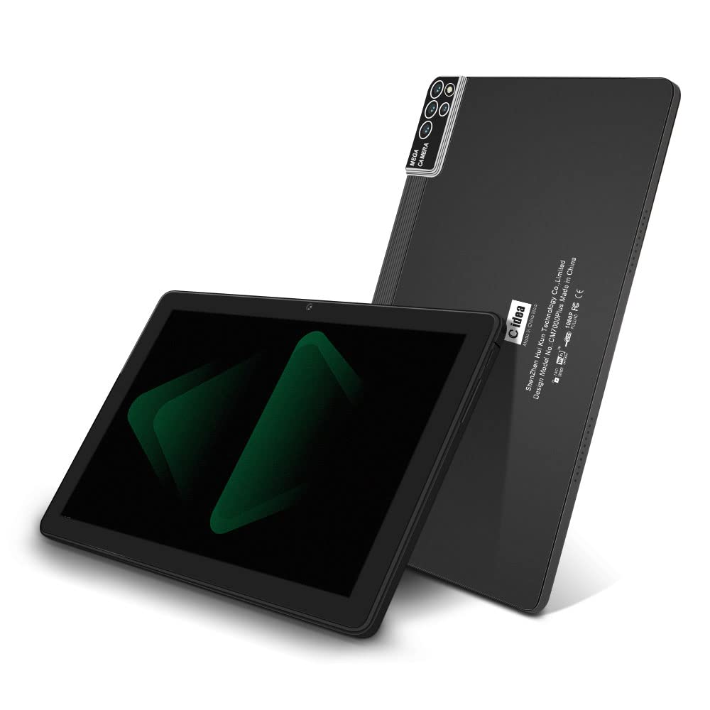 C idea10 Inches Tablet CM7000plus,Android 12 Tab,5G Tablet,Dual SIM,6GB Ram,256GB Rom,With Case and Bluetooth Keyboard(Black)