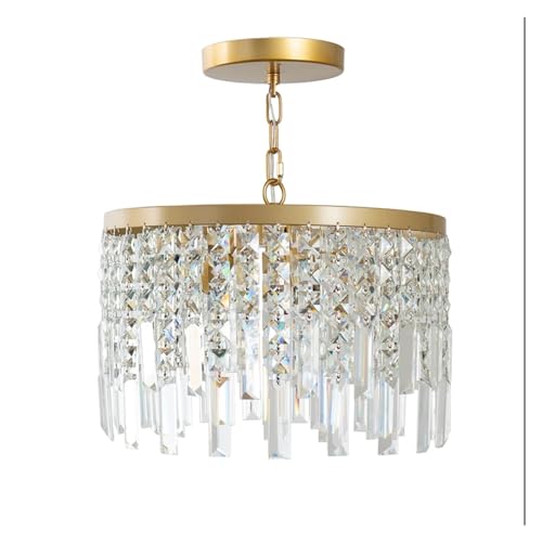 Lustre en cristal pour couloir sombre : la solution LED ronde pour plafond bas