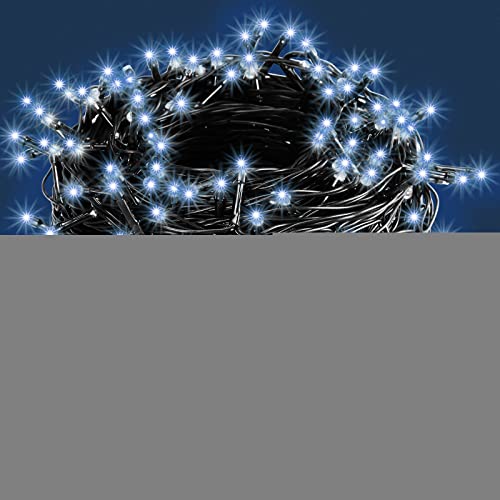 Monzana LED Lichterkette Outdoor 160 LEDs Blau Batterie Timer – Ansicht 1