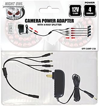 Night Owl Security Camera Power Adapter with 4-Way Power Splitter