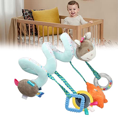 Carrinho de Brinquedo Em Espiral, Pelúcia Macia Em Formato de Animal Fofo para bebê, Carrinho de beb