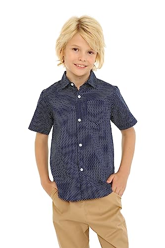 Image of Mud Kingdom Little Boys Dress Shirts Short Sleeve Cute Summer