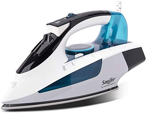 2400W Steam Iron 250g Steam Boost Vertical Steam Double Ceramic Soleplate with 350ml Water Tank,Temperature Control