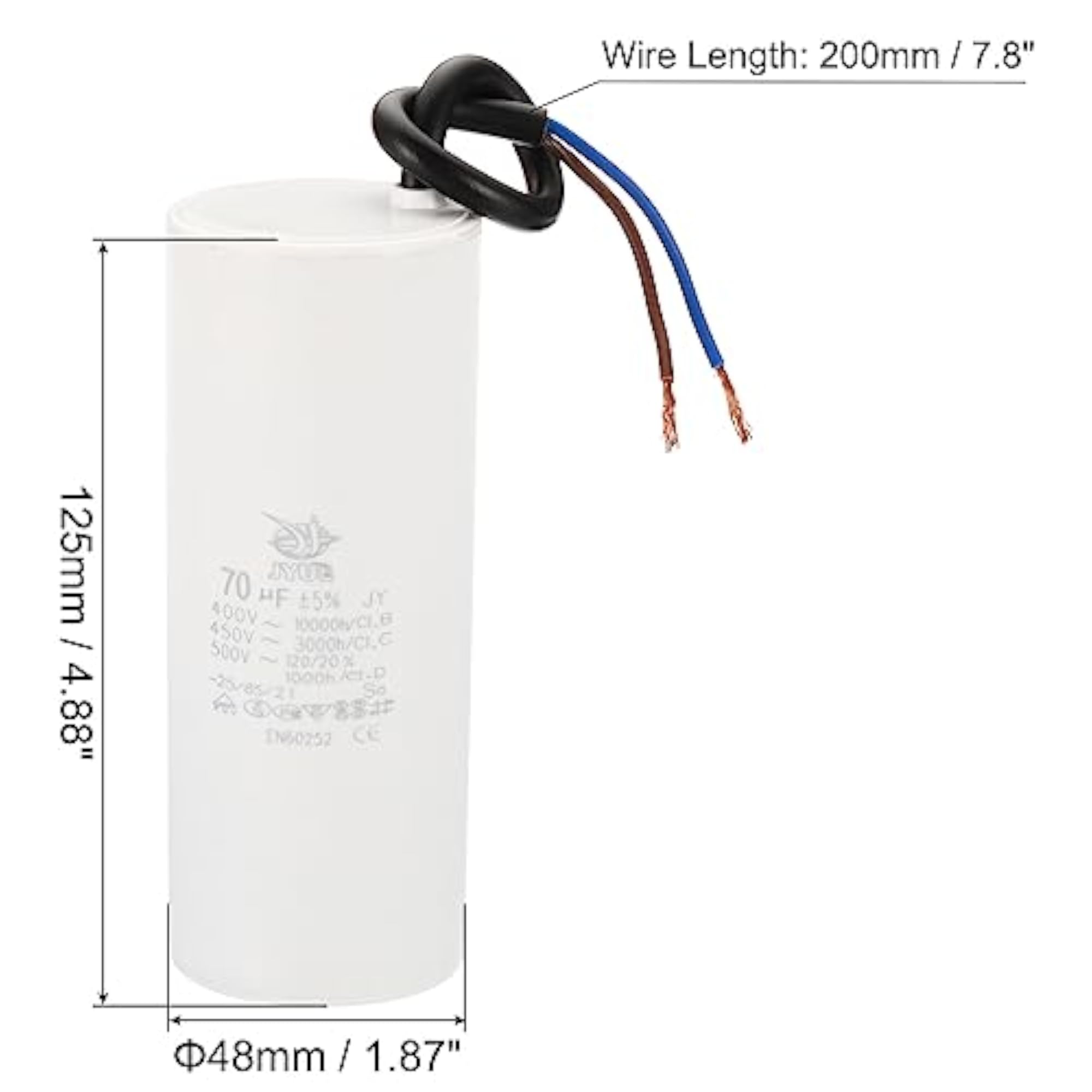 CBB60 70uf Running Capacitor for Water Pumps & Washing Machines