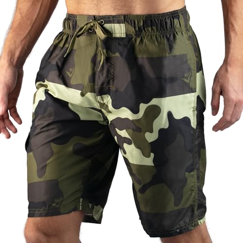 Image of Kanu Surf Men's Big Viper Extended Size Stripe Swim Trunk