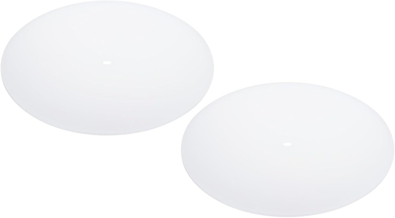 PATIKIL Lampshade Diffuser, 2Pcs 14" Diameter with 3/8" Center Hole Round Diffuser for Drum Lampshades Pendants Light Fits 14.5-16" Openings, Frosted White 14 Inch