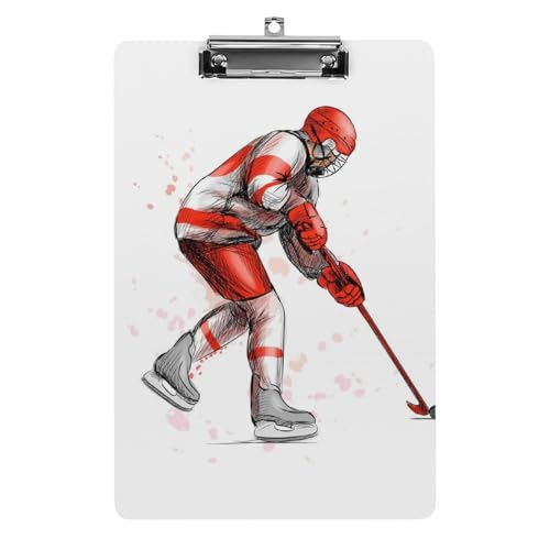 Porte-bloc A4 hockey sur glace avec pince forte pour une écriture stable partout