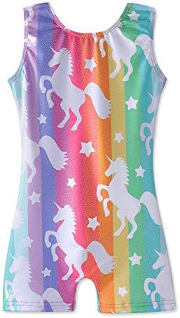HOZIY Leotards for Girls Gymnastics Unicorn 4t 5t Kids Child Biketards Bodysuits