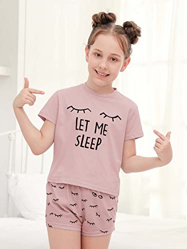 Image of Kingdenergy Girls Summer Cute Print Shorts Set T-Shirt and Short Pant 2 Piece Outfits Clothing Sets