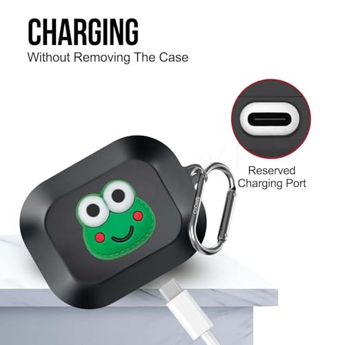 Image of Soft Silicone Case Cover Compatible for Realme Buds Air 8 (Frog)