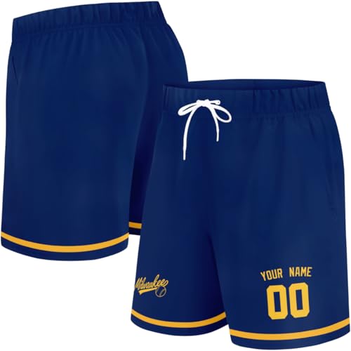 Image of ANTKING Swim Trunks Custom Name Number Beach Shorts for Men Youth Gifts