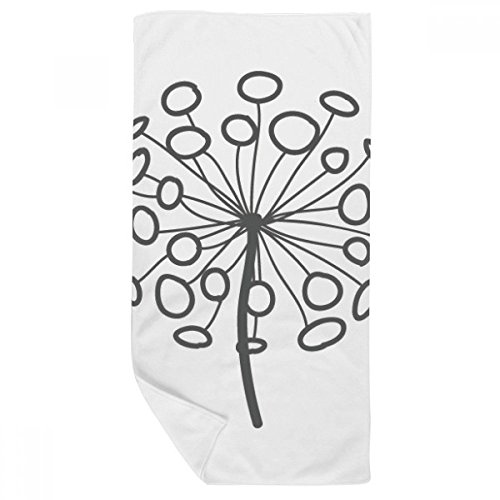 Serviette de bain pissenlit 35x70cm en coton doux multicolore DIYthinker - 2