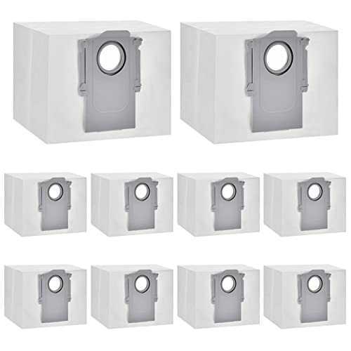 10 Pack Dust Bag for Roborock S7 MaxV Ultra, Q5+, Q7+, Q7 Max+ Auto-Empty Dock Robot Vacuum,2.5L Capacity Disposable Vacuum Bag Accessories Kit
