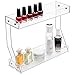 MyGift Kosmetik- und Make-up-Regal aus Acryl, 2 Ebenen, transparent