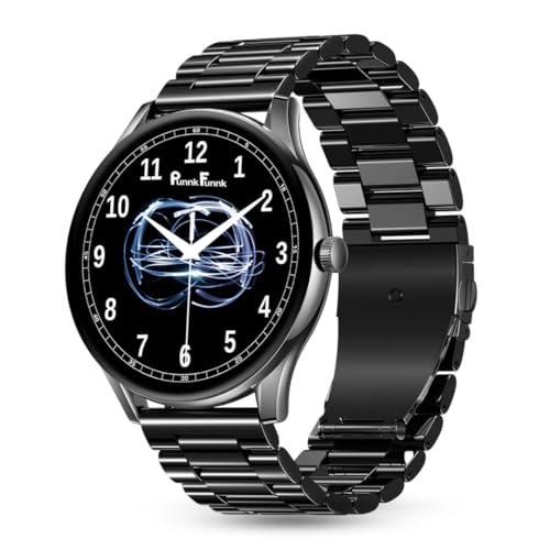 PunnkFunnk Glavito Round Dial Smartwatch 1.49' AMOLED Display, Bluetooth Calling, Functional Crown Control,...