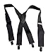 Hold-Ups Shadow Black 2" Wide 54" X-Long Heavy Duty Hold-up Suspender With No-Slip Clip