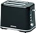 Bomann TA 1577 Tostadora de 2 Ranuras, 3 Funciones, calienta panecillos, 870W, 870 W, Plástico, Negro y Plata