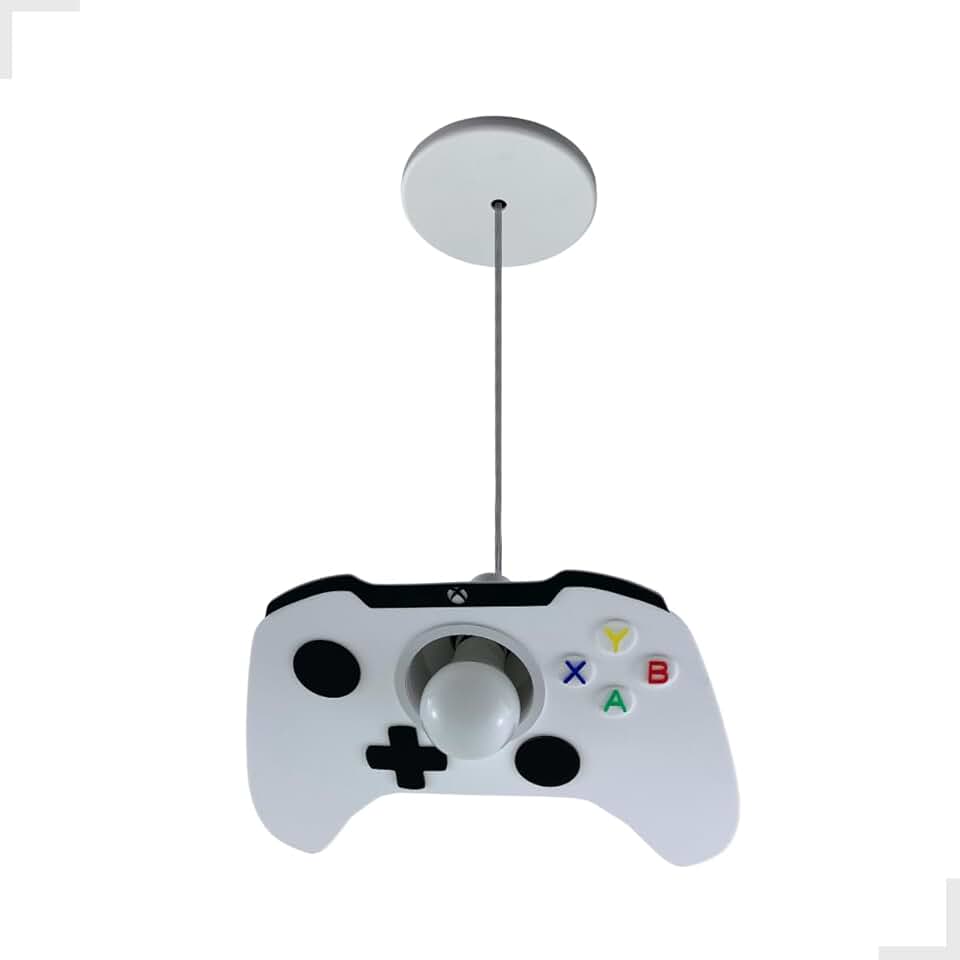 Luminária Pendente Controle Video Game Xbox Ps Gamer Menino
