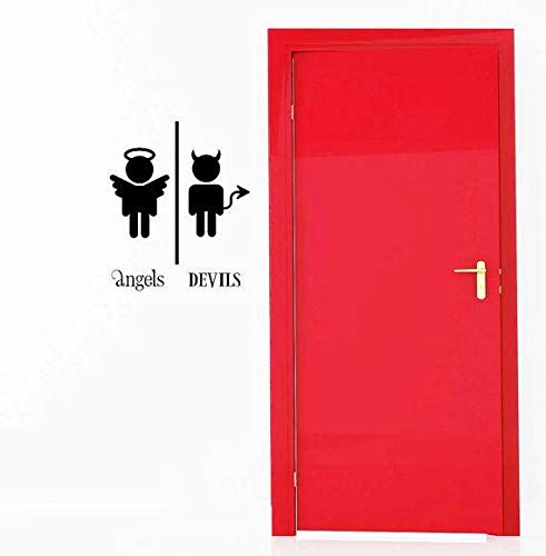 Spoil Your Wall Angels Devils Design Sticker, Arts Home Décor Decals, 40x35 cm