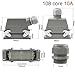 Rectangular Heavy Duty Connector HDC-HD-108 Core Pins Waterproof Industrial Machine Tool Socket 10A 250V(Lateral line)