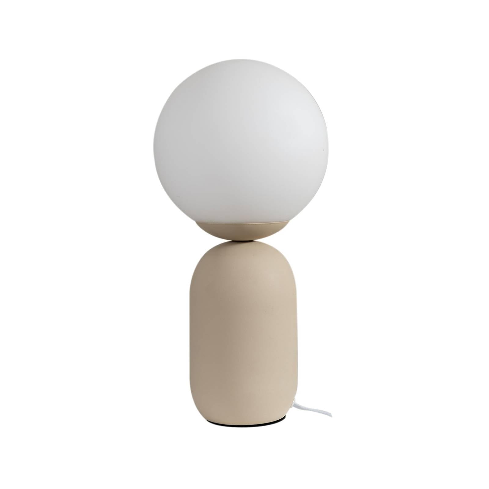 Lindby Tischlampe Lennes (Modern) in Weiß aus Glas (1 flammig, E27) - Tischleuchte Schreibtischlampe Nachttischlampe Wohnzimmerleuchte