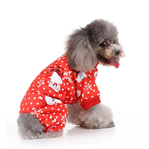 Disfraz navideño para perro talla L color rojo miniatura 5