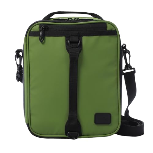 TOTTO - Bolsa Térmica Porta Alimentos 6 L, Modelo Olikos, 21 x 26 x 11 cm, Bolsa Comida Trabajo, Portameriendas Expandible, Asa de Mano, Correa Ajustable y Removible, Fácil de Limpiar, Color Verde