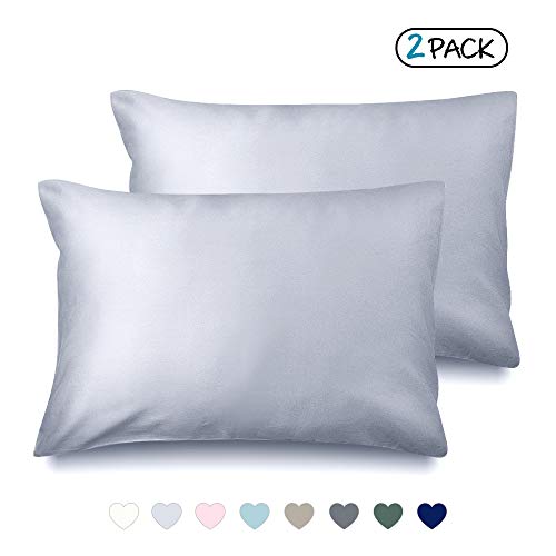 LULUSILK Organic Cotton Toddler Pillowcase 14 x 20, Travel Pillow Case Envelope Closure