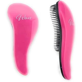 G.B.S Wave Detangling Brush- For Curly, Thick, Natural, Straight, Fine, Wet or Dry Hair No Pain Detangle Hair Comb for Women, Men or Kids No Pain Tangle Free Hair Brush (PINK)