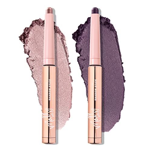 Mally Beauty Evercolor Shadow Stick Extra, Smudge-proof, Transfer-proof, Crease-proof Eyeshadow- Duo Royal Plum Shimmer, Bliss Shimmer
