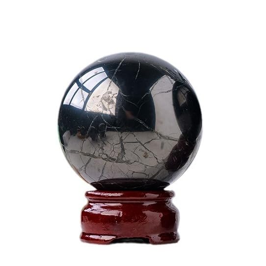 Esfera de piedra de carbono mineral de protección contra el estrés negro