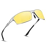 SOXICK Night Driving Glasses Men, Night Vision Glasses Driving HD Anti-glare Polarized Yellow Glasses