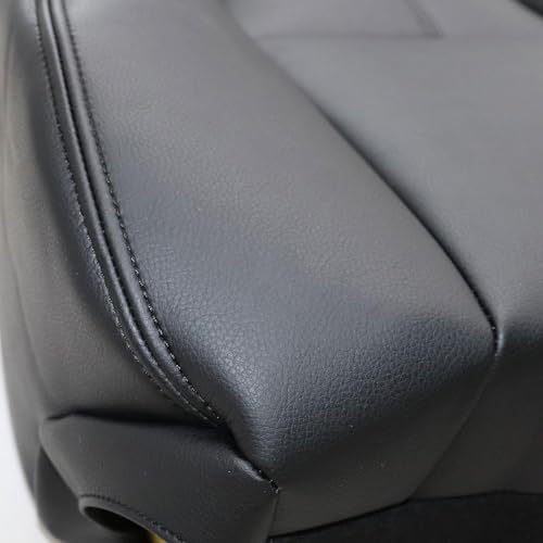 FZJDSD 2PCS Black Driver Side Bottom & Top Lean Back Replacement Leather Seat Cover Compatible with Chevy Silverado Tahoe Avalanche Suburban Compatible with GMC Sierra Yukon 2007-2013 - Image 5