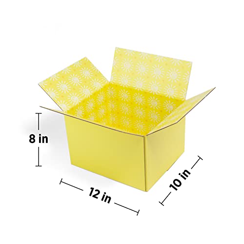 Image of Great Papers! GiftIn Corrugated Shipping Box, Sunshine Design, Care Package, for Gifts, Small Business, Weddings, and Classroom, 2 Pack (2022025)