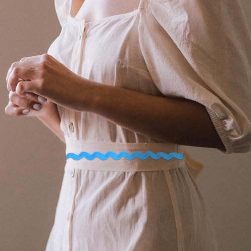 exceart 2 ric rac ribbon roll 8mm rick rack trim braid woven trim ribbon tape for sewing wrapping crafting wedding baby shower party sewing rick rack decoration ric rac 6 yards