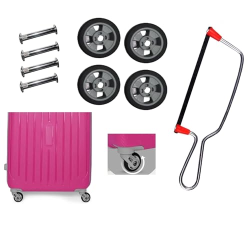 Image of Luggage Wheel,Handle,Lock Only for Replacement and Repair for VIP, Safari, Skybag, Amrican Tourister Suitcases Luggage Part ((5 CM WHEEL GREY) 4 PCS+1CUTTER)