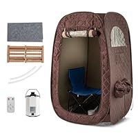 HOMASIS Dampfsauna Für Zuhause - Tragbares Saunazelt Mit 3L Dampfgenerator & Zubehör