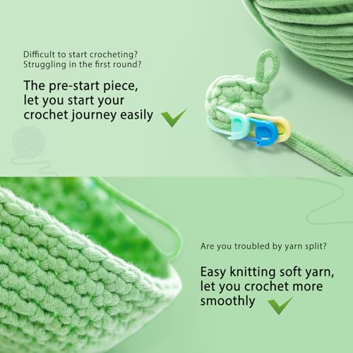 image for CrochetBox Crochet Kit for Beginners: Frog Crochet Kit for Adults, Lea
