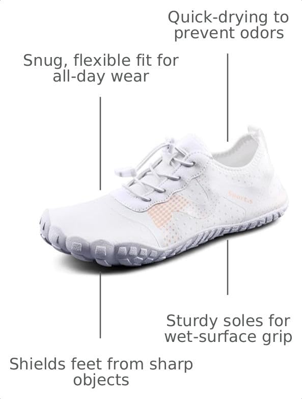 Image of Water Shoes for Men Barefoot Quick-Dry Aqua Sock Outdoor Athletic Sport Shoes for Kayaking, Boating, Hiking, Surfing, Walking