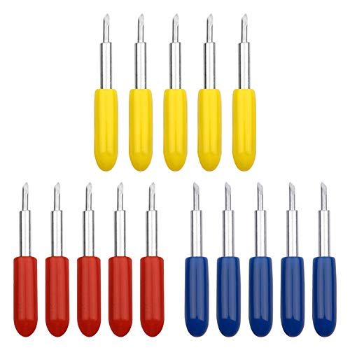 CCMART 15 Piezas de cuchillas para Cricut Explore Air 2 Máquinas de corte de vinilo 45 Grado de cuchillas de repuesto para Cricut