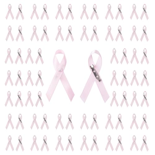Broches en ruban cancer du sein Morain de 7.5cm pour corsage en lot de 200