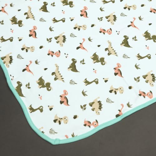 Image of TinyLane - Curated for you! Reversable Bamboo Cotton Blanket for New Born Baby, Baby Blankets Newborn, Pack of 1, 100 * 80cm, Dino Design