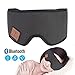 Produktbild Habbuy Bluetooth Schlafkopfhörer, Schlafmaske/Augenmaske Mit Kabellosen Bluetooth 5.0 Kopfhörern, Weich Und Bequem Mit Verstellbarem Gurt, Zum Schlafen, Yoga, Schwarz