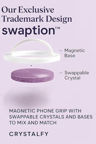 Bague magnétique en cristal véritable pour habiller le téléphone - 6