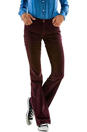 Meltin'Pot - Pantalón Nika C1014-GE001 para Mujer, Estilo Bootcut, Ajuste Regular, Cintura Alta