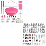 YOQXHY 90 Pcs Cake Decorating Kit & 130 Pcs Piping Bags and Tips Set