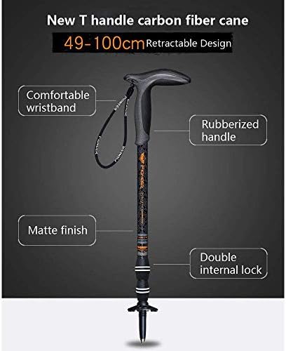Telescopic Ergonomic Adjustable Handle with Quick Lock Anti-Shock System Trekking Poles for Hiking, Trekking, Camping, Travel
