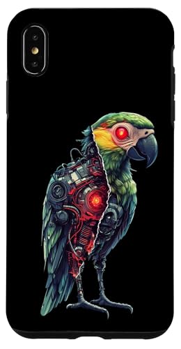 �ʔ����I�E�����{�b�g�������D�ƃT�C�{�[�O�I�E�����{�b�g Robot Parrot Lover Cyborg AI �X�}�z�P�[�X iPhone XS Max �p