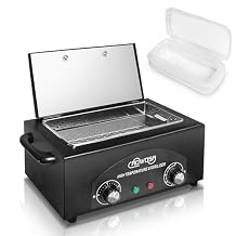 High Temperature Metal Tool Cleaning Box, 2L Dry Heat Cabinet Beauty Hair Nail Metal Tool Cleaning for Manicure Pedicure Barber, with 0-60 Min Timer & 50-220C Temp Settings, Plastic Sterilization Tray