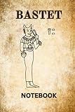  Bastet Notebook: 100 Page Line. Egyptian Goddess Themed Journal